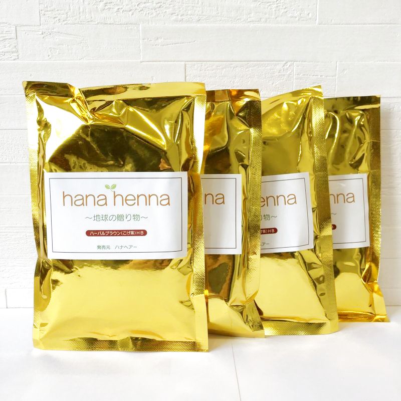 【送料込み】hana henna　ハナヘナ ハーバルブラウン100g4個SET